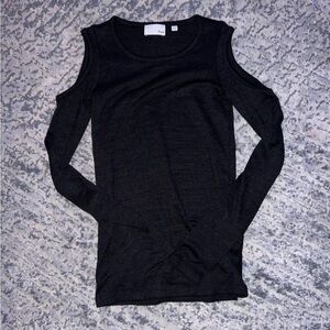 Wilfred Free Open Shoulder Black Top